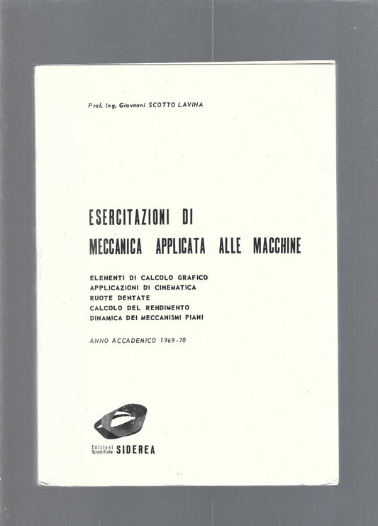 ESERCITAZIONI DI MATEMATICA APPLICATA ALLE MACCHINE - copertina