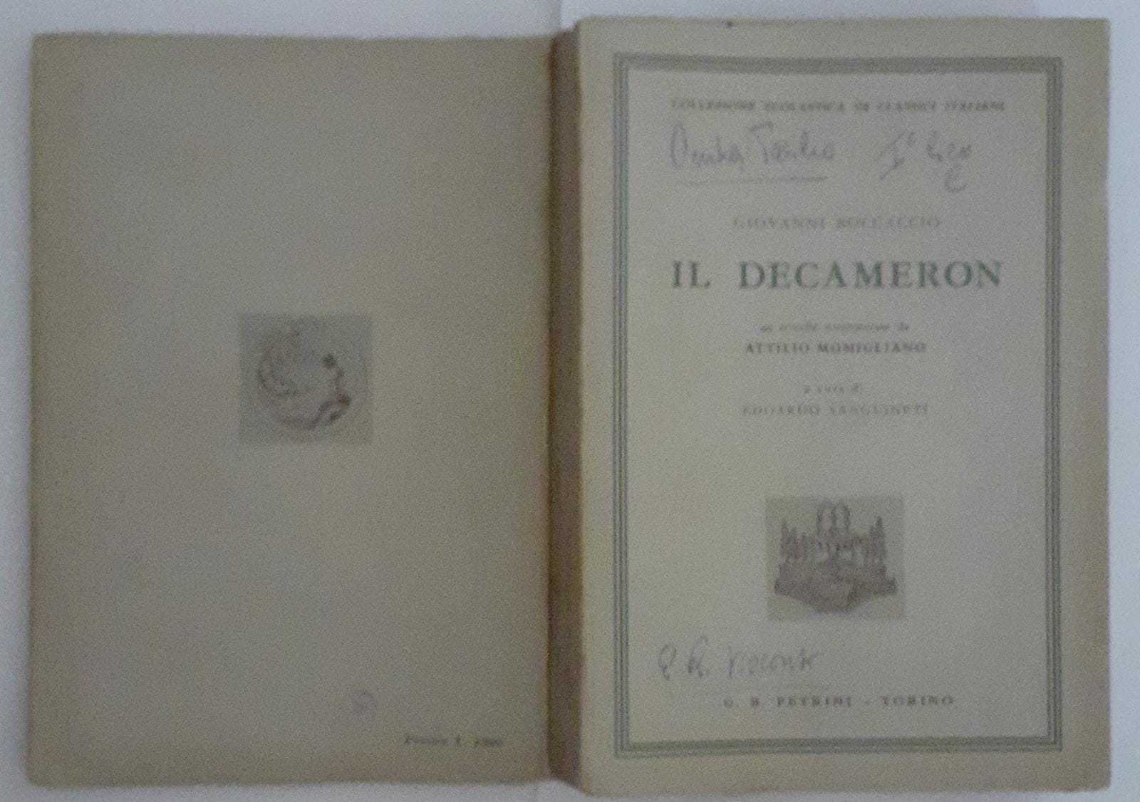 Il Decameron. 49 novelle commentate da Attilio Momigliano a cura di Edoardo Sanguineti - copertina