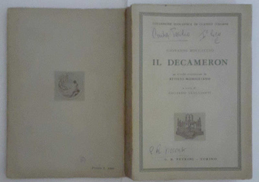 Il Decameron. 49 novelle commentate da Attilio Momigliano a cura di Edoardo Sanguineti - copertina