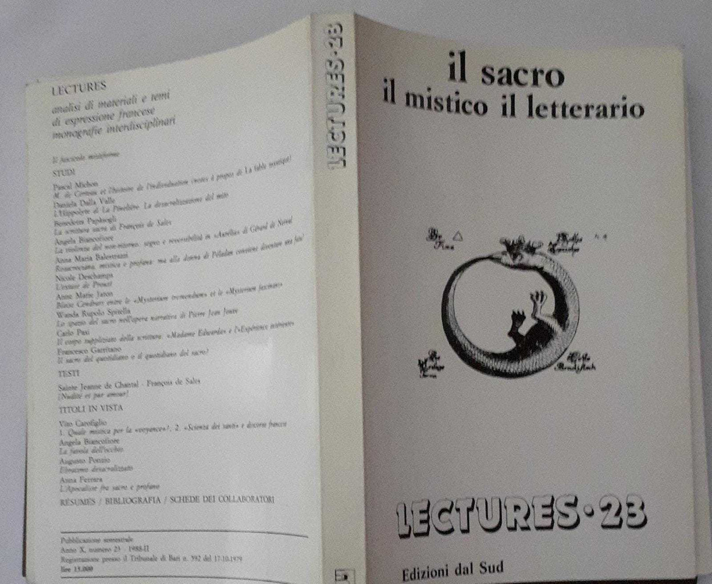 Il sacro il mistico il letterario. Lectures 23 - copertina