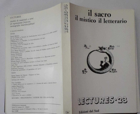 Il sacro il mistico il letterario. Lectures 23 - copertina