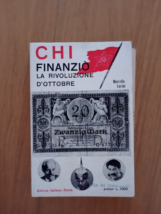Chi finanziò la rivoluzione d'ottobre - copertina