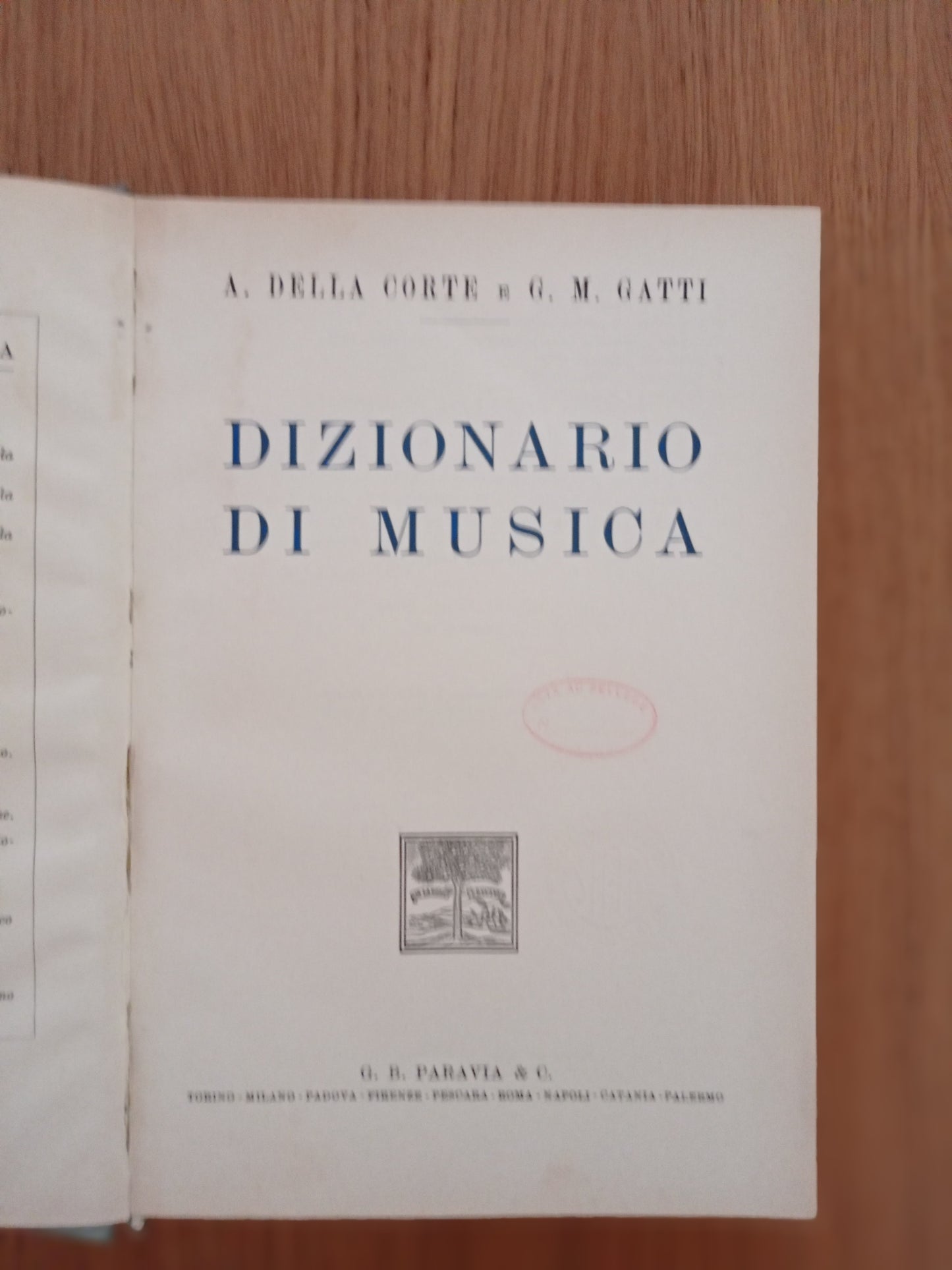Dizionario di musica - copertina