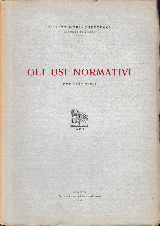 Gli usi normativi come fattispecie - copertina