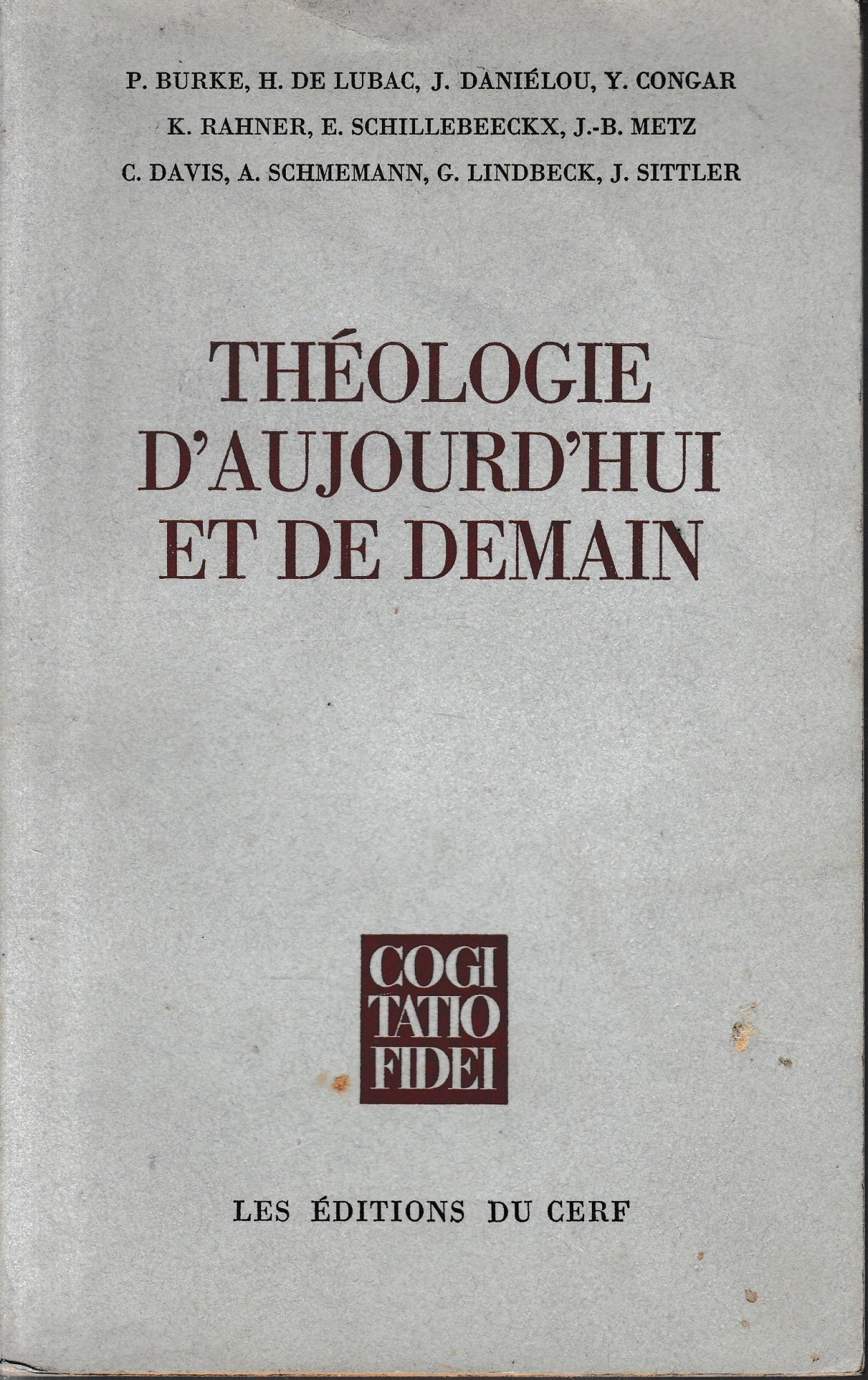 Théologie d'aujourd'hui et de demain - copertina