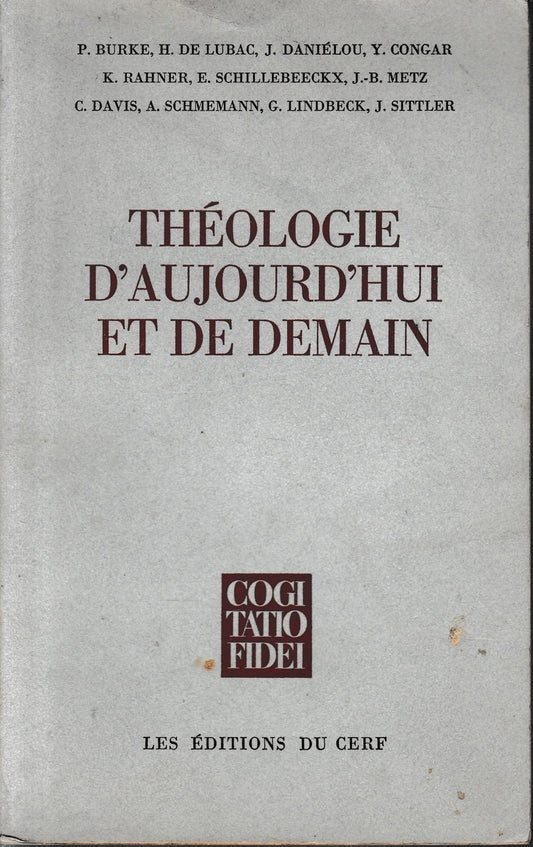 Théologie d'aujourd'hui et de demain - copertina