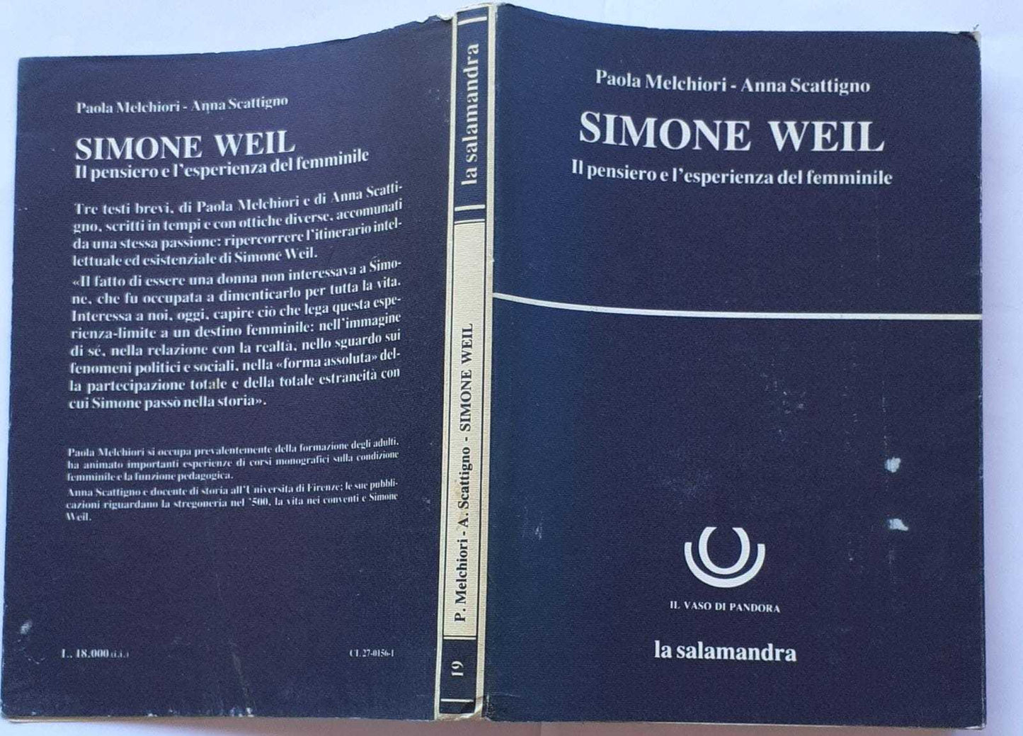 Simone Weil. Il pensiero e l'esperienza del femminile - copertina