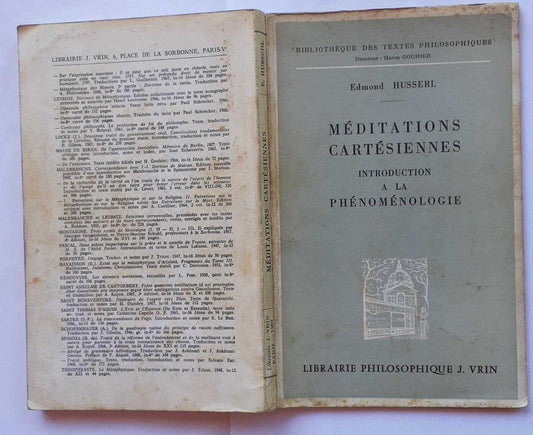 Meditations cartesiennes introduction a la phenomenologie - copertina