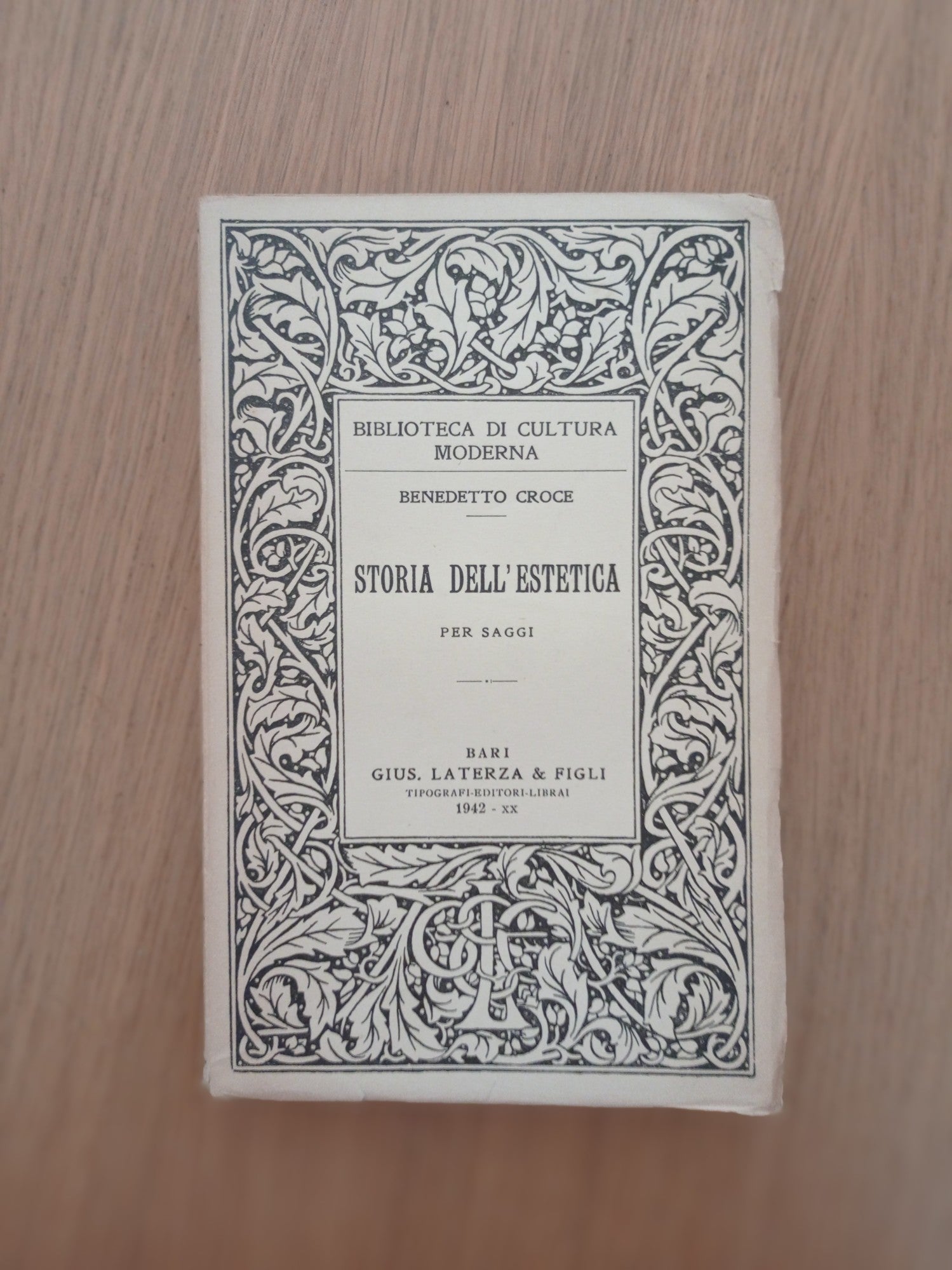 Storia dell'estetica per saggi - copertina