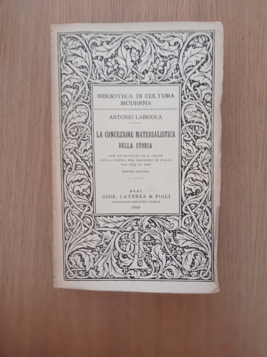 La concezione materialistica della storia - copertina