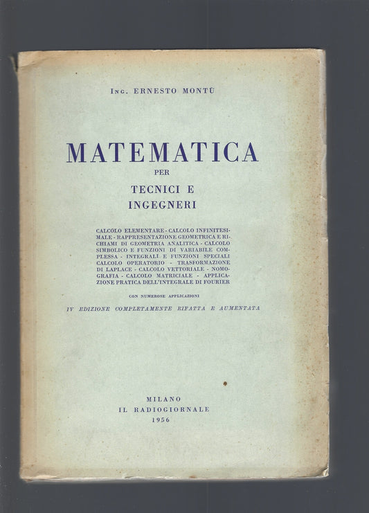 MATEMATICA  PER TECNICI ED INGEGNERI - copertina