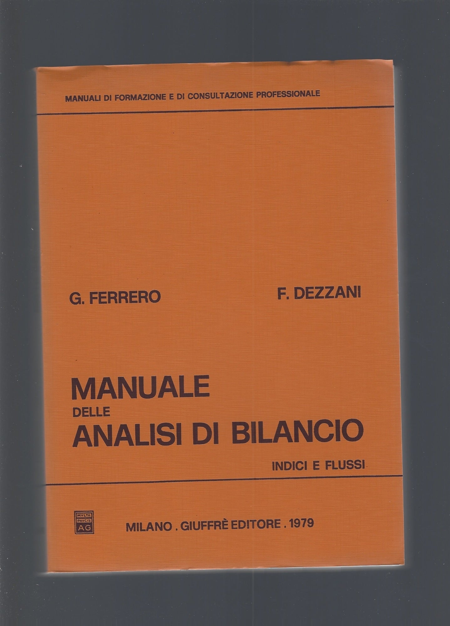 MANUALE DELLE ANALISI DI BILANCIO - copertina