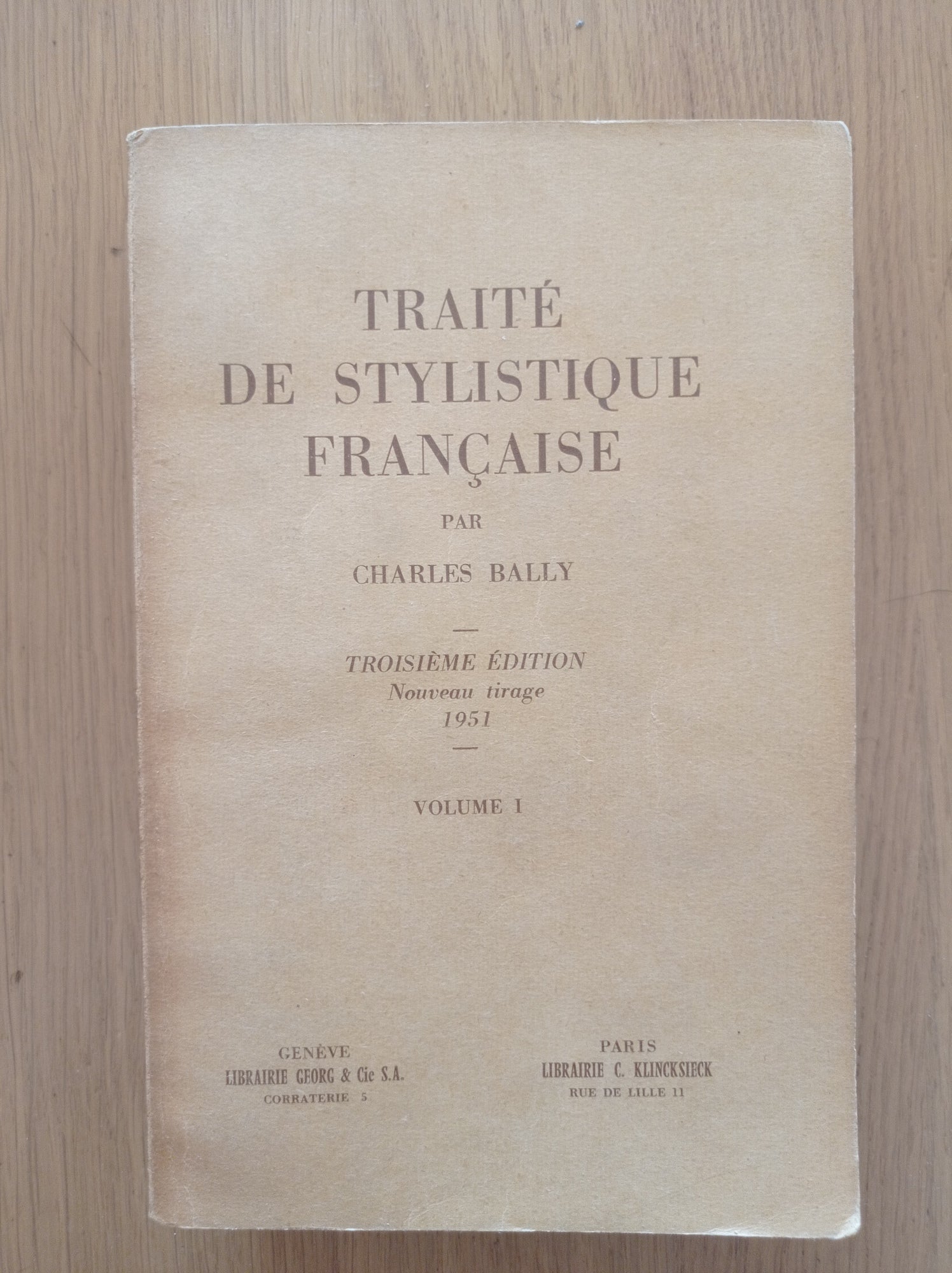 Traite de stylistique francaise - copertina