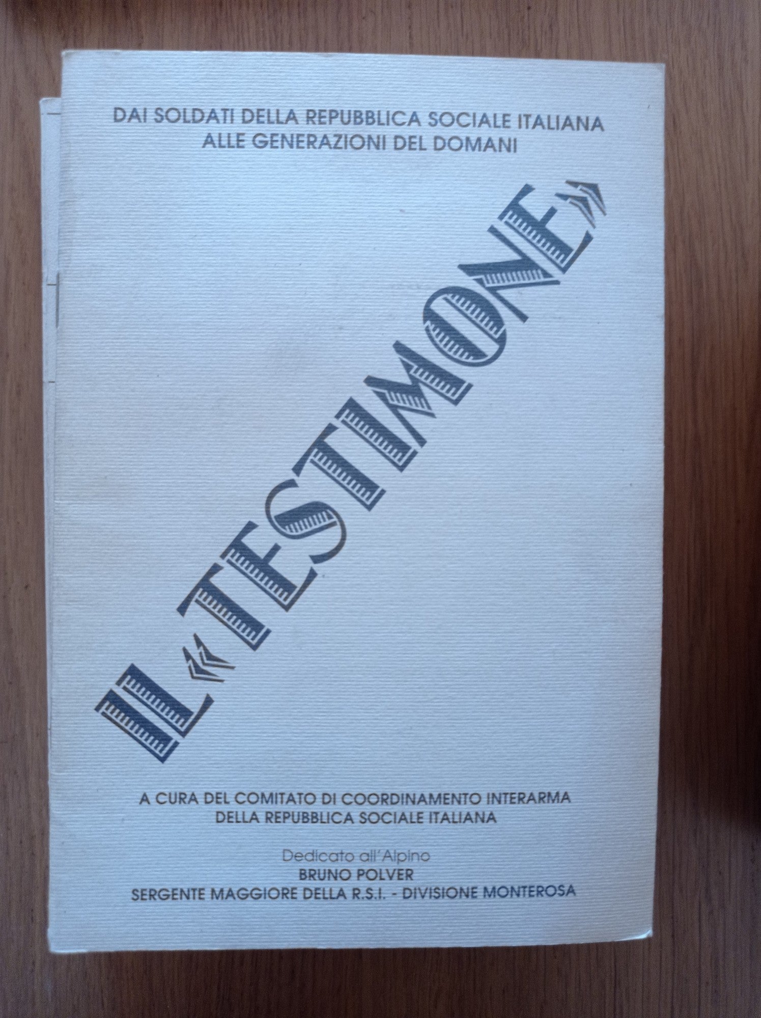 Il Testamone - copertina