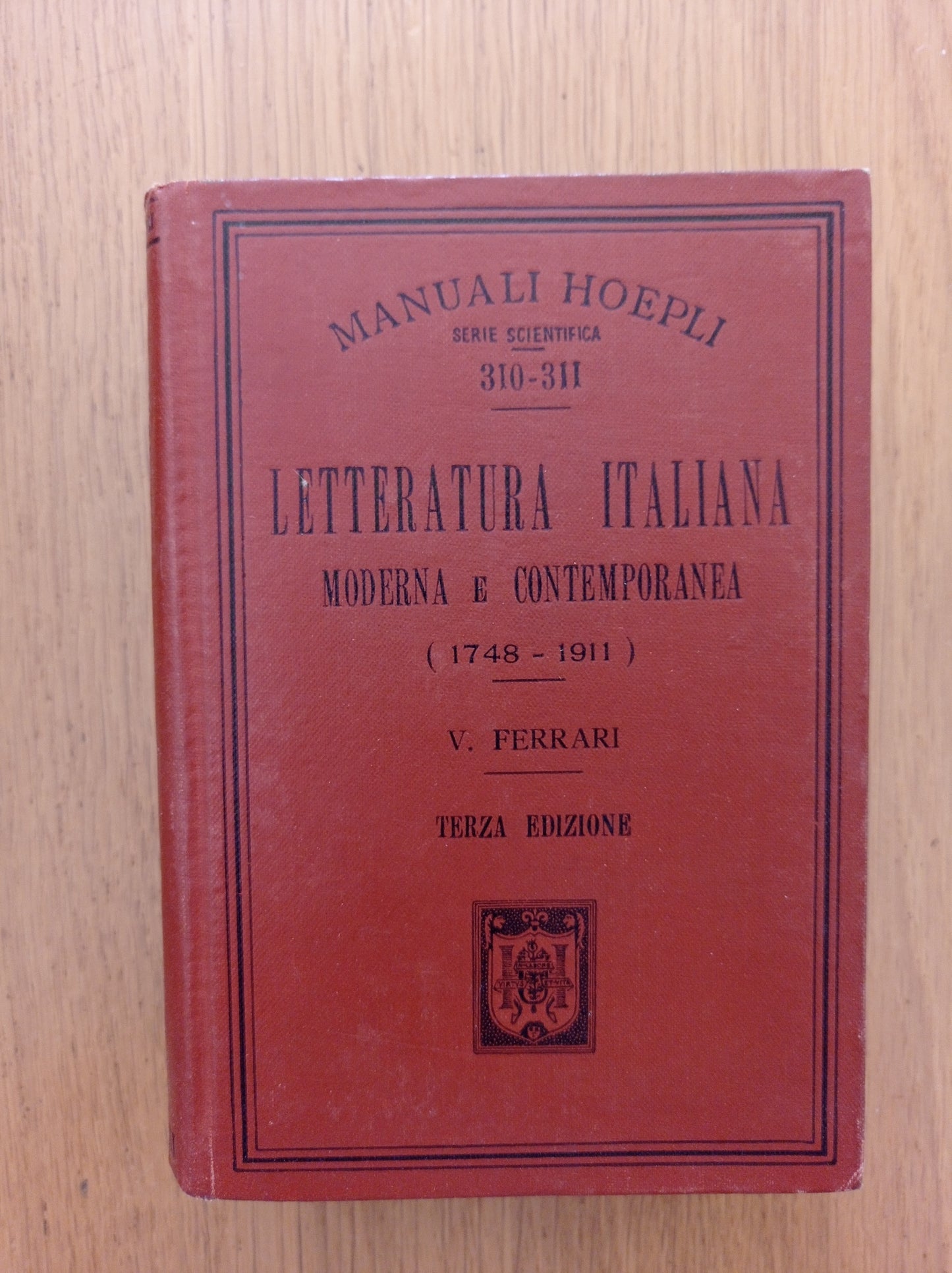 Letteratura italiana moderna e contemporanea (1748 - 1911) - copertina
