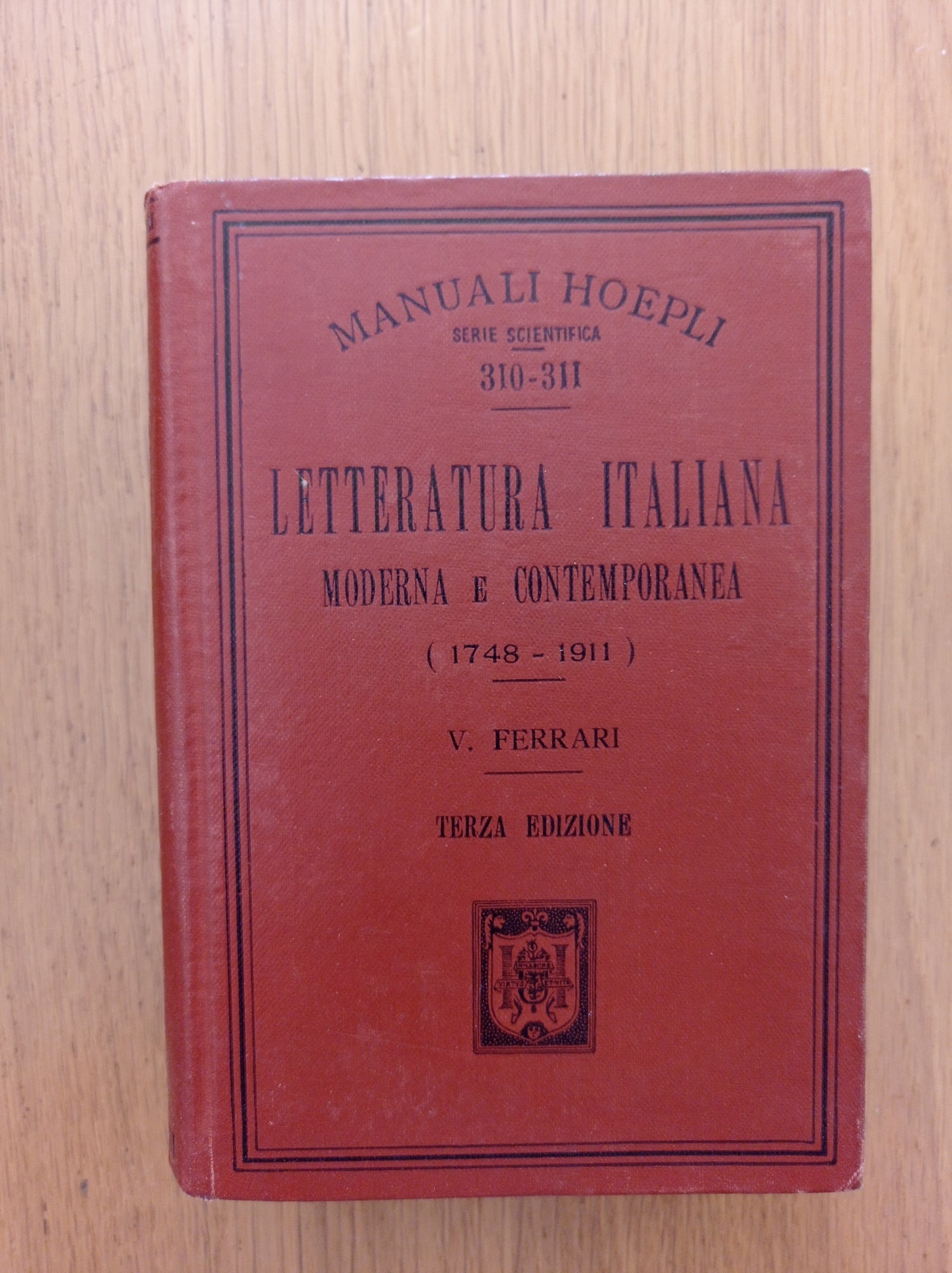 Letteratura italiana moderna e contemporanea (1748 - 1911) - copertina