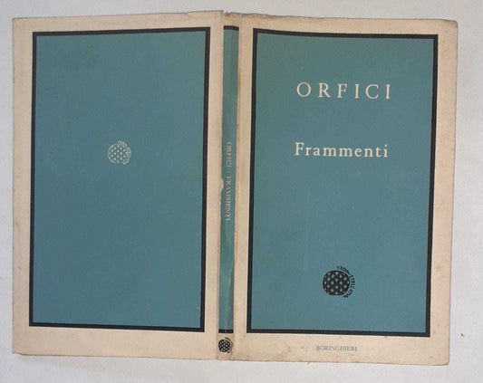 Orfici. Frammenti - copertina