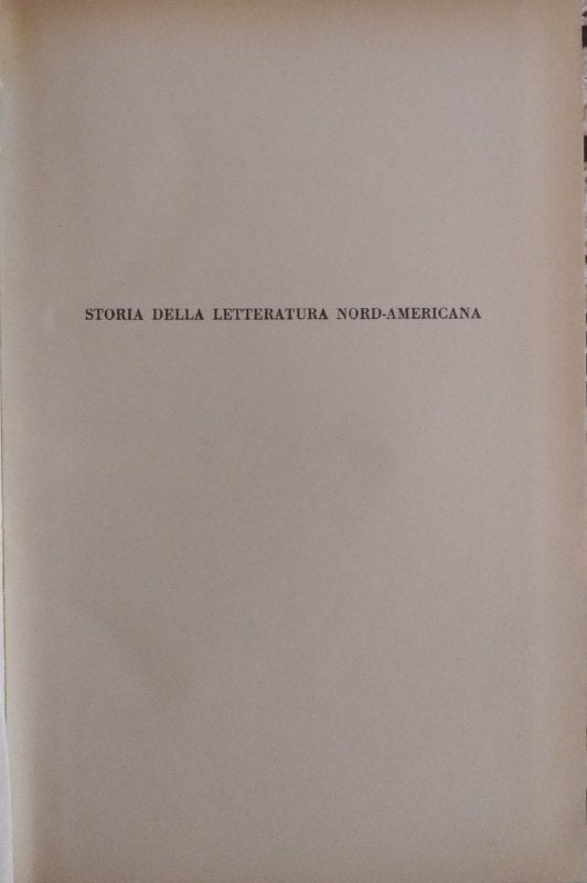 Storia della letteratura Nord-Americana - copertina
