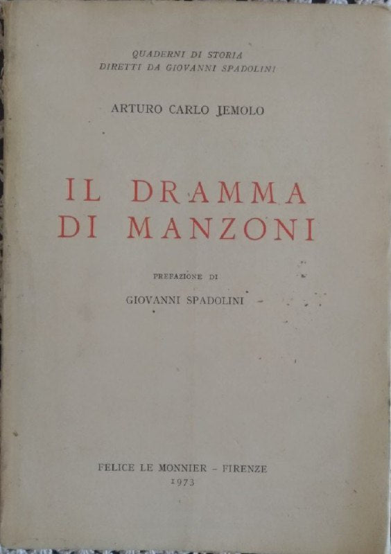 Il dramma di Manzoni - copertina