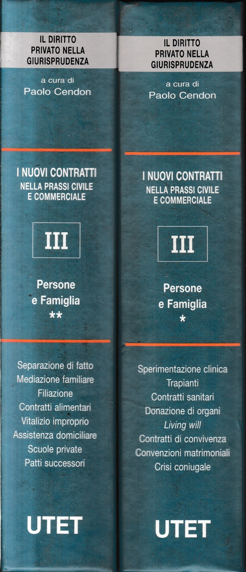 I nuovi contratti nella prassi civile e commerciale. Persone e famiglia (Vol. III°, tomi 1/2) - copertina