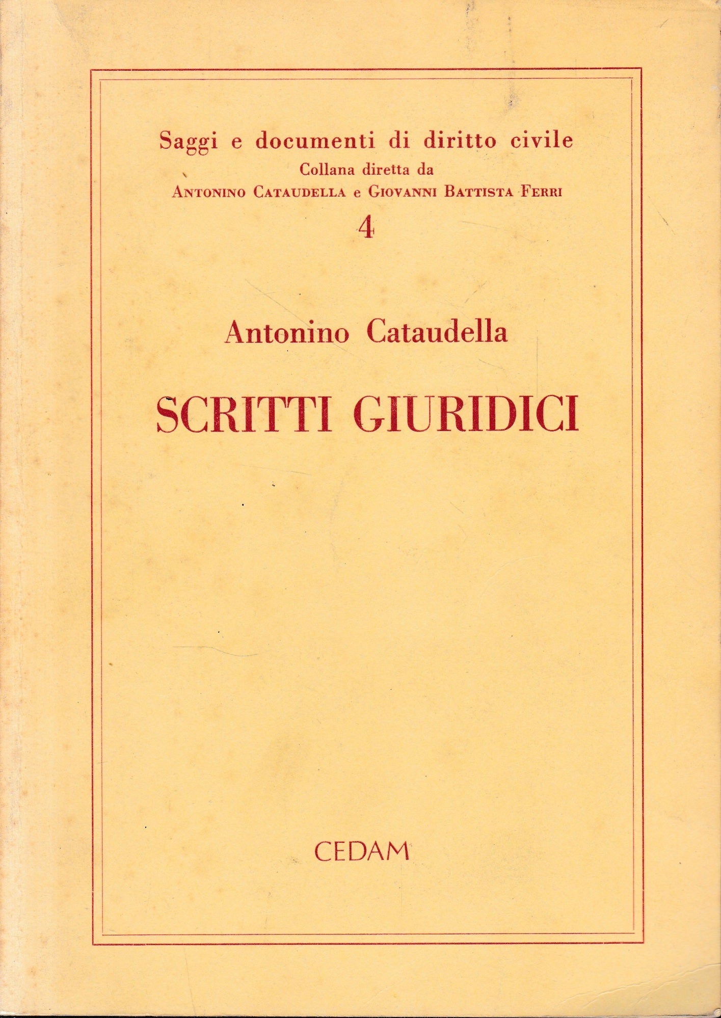 Scritti giuridici - copertina