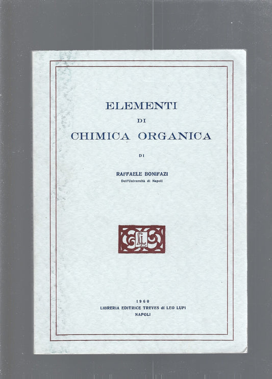 ELEMENTI DI CHIMICA ORGANICA - copertina