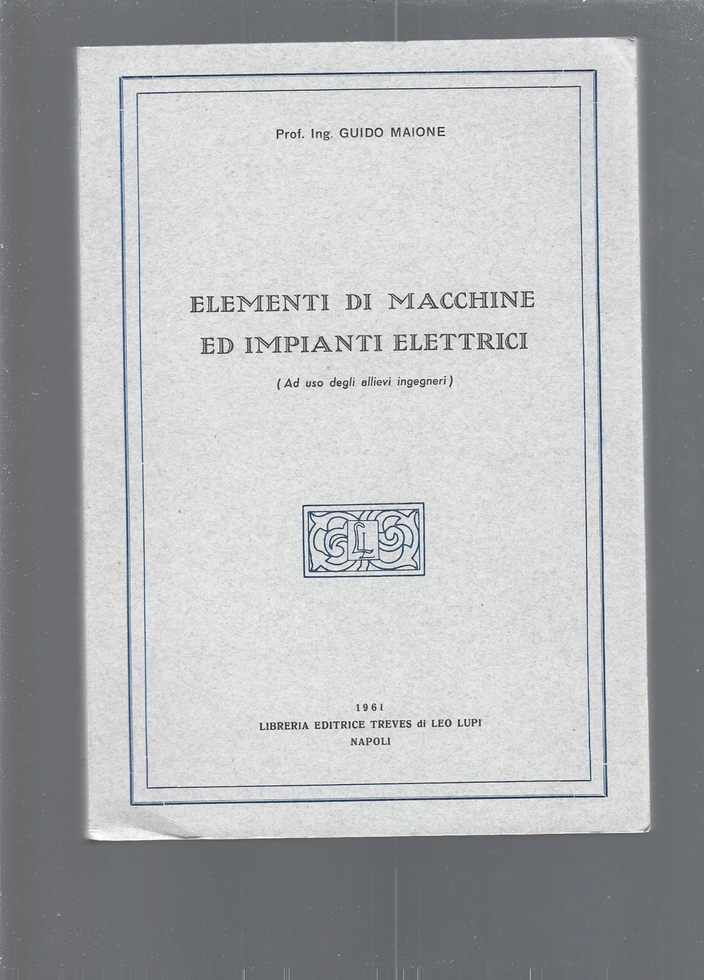 ELEMENTI DI MACCHINE ED IMPIANTI ELETTRICI - copertina
