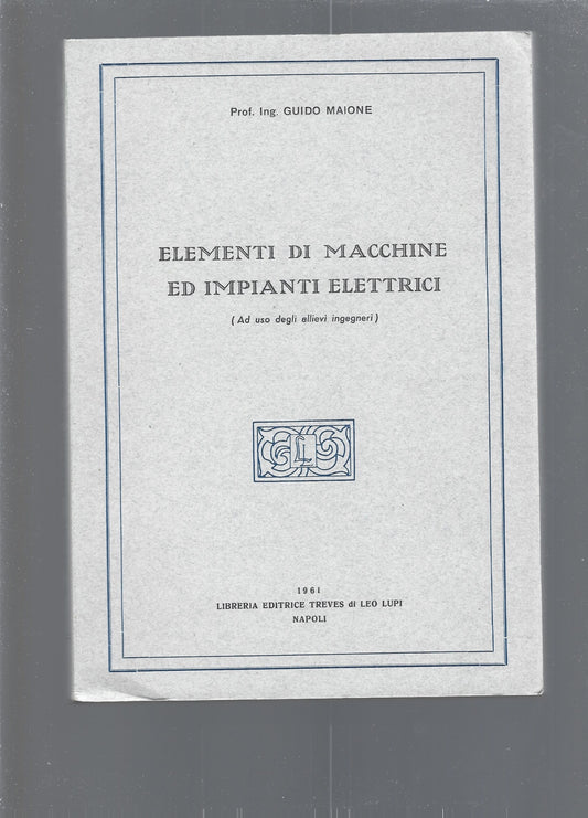 ELEMENTI DI MACCHINE ED IMPIANTI ELETTRICI - copertina