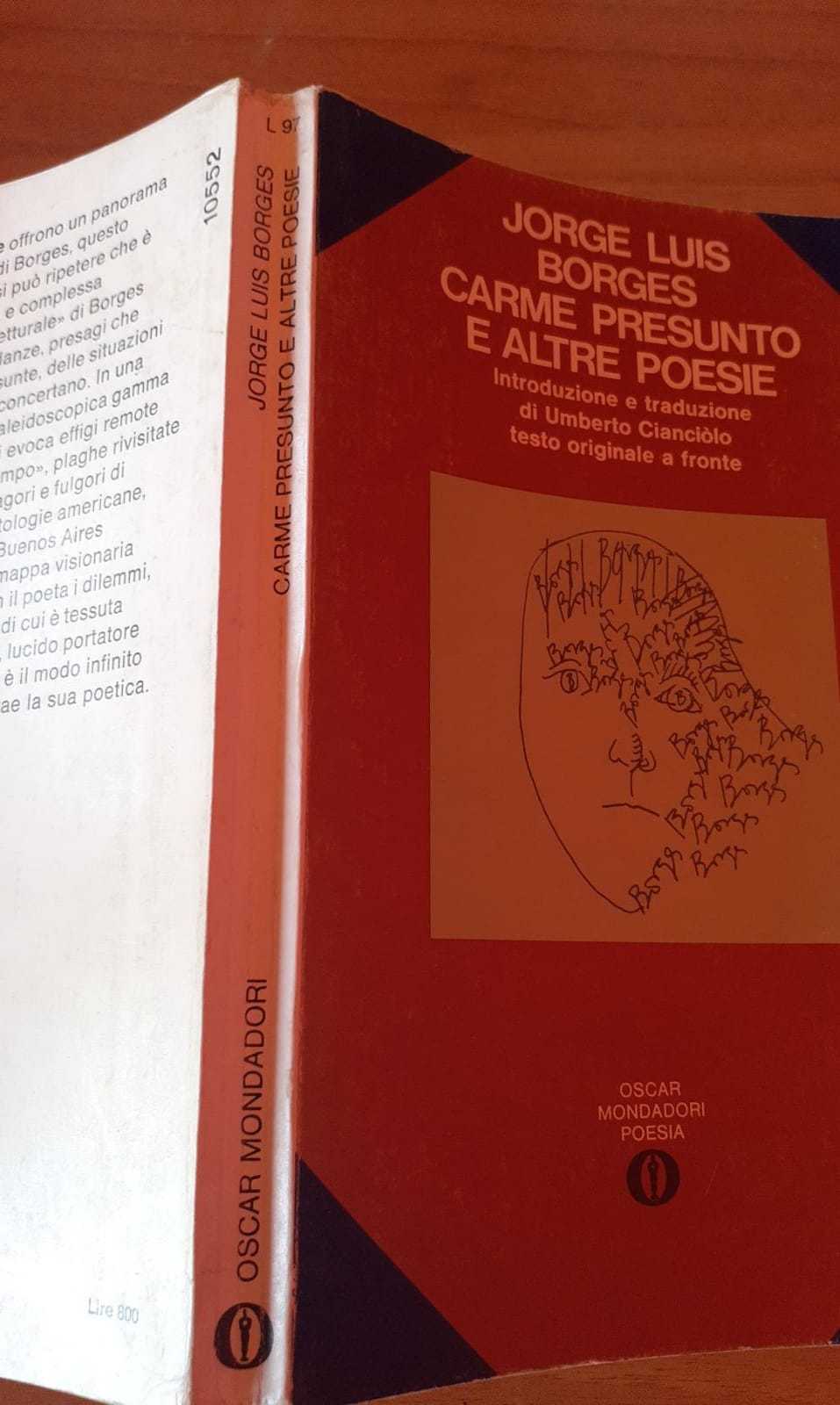 Carme presunto e altre poesie - copertina
