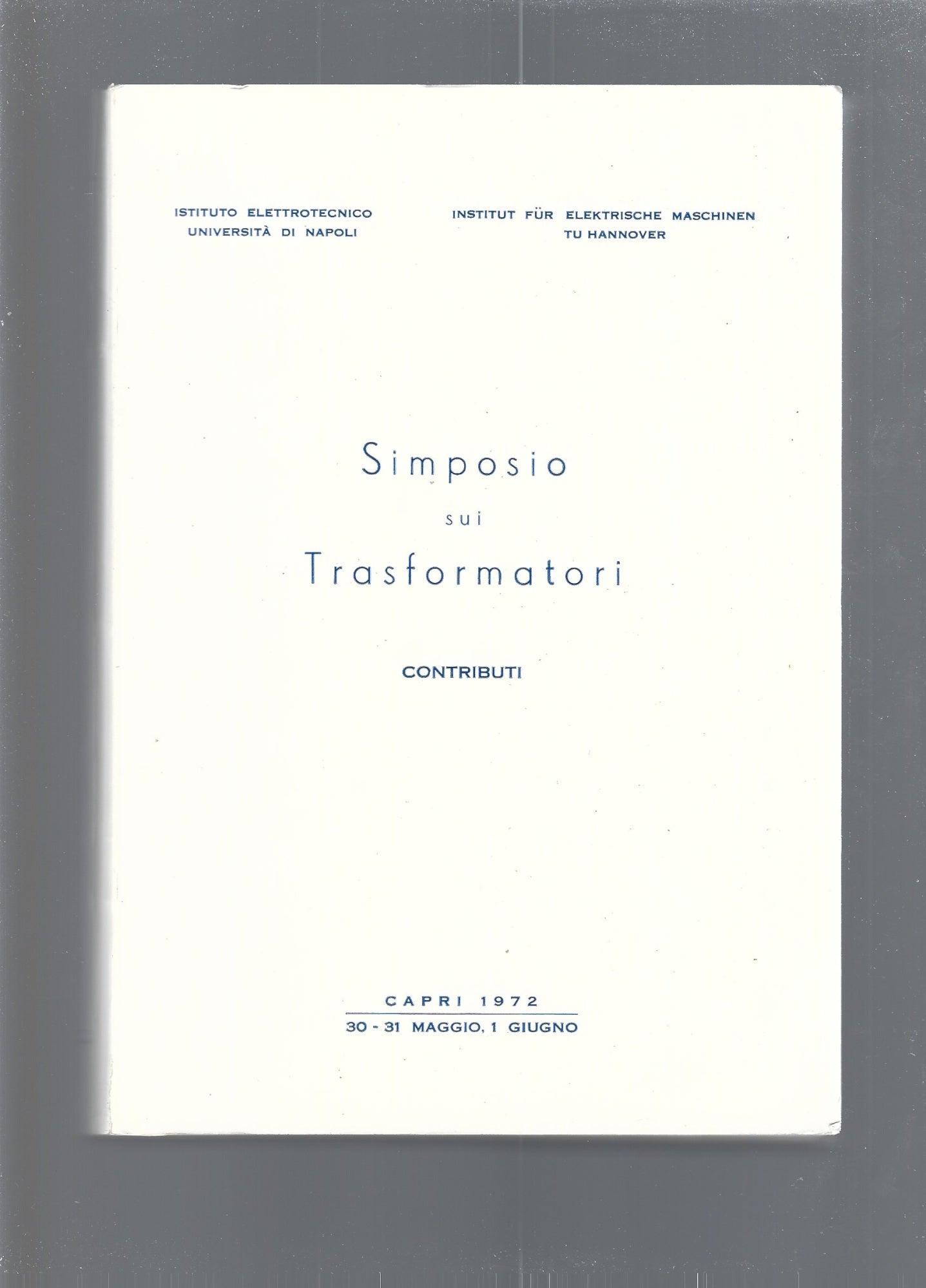 SIMPOSIO SUI TRASFORMATORI - copertina