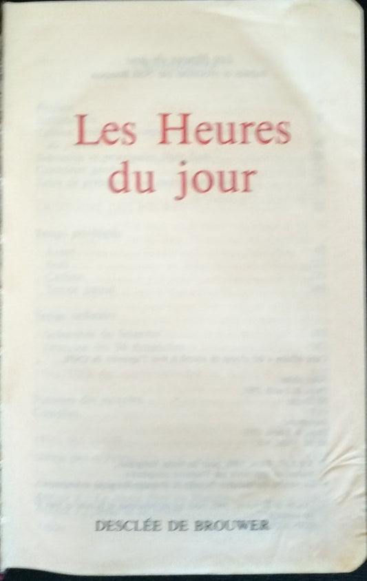 Les Heures du jour - copertina