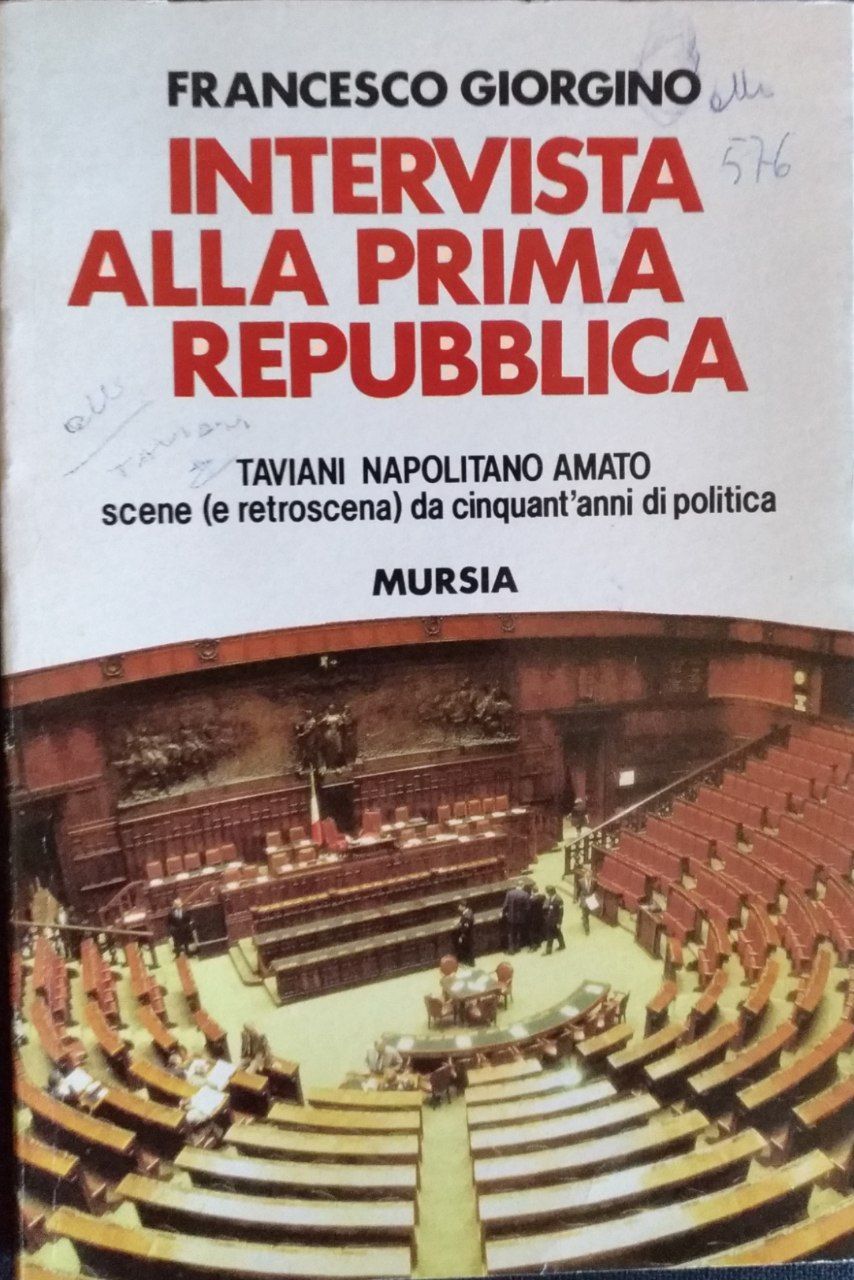 Intervista alla Prima Repubblica - copertina