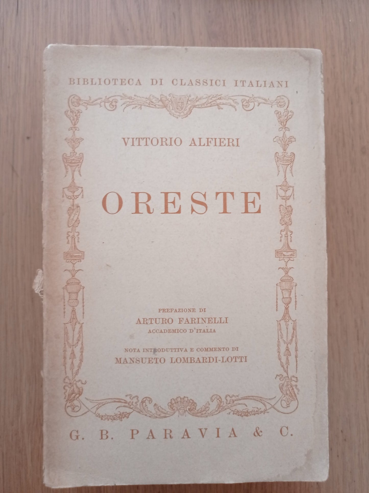 Oreste - copertina