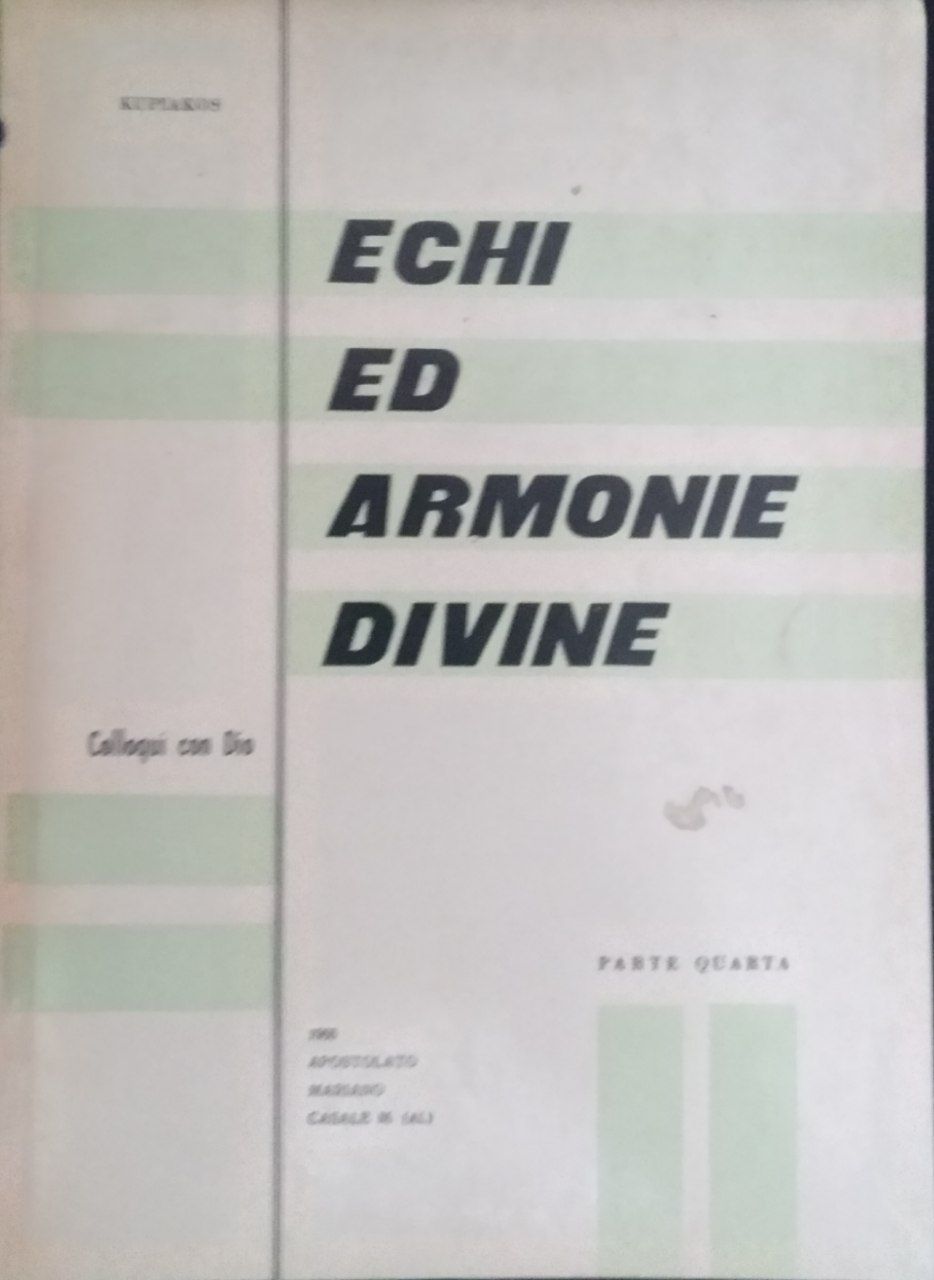 Echi ed armonie divine. (Colloqui con Dio) - copertina