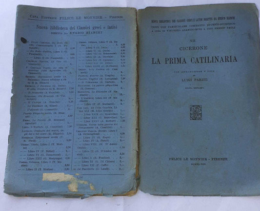 La prima catilinaria - copertina