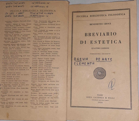 Breviario di estetica - copertina