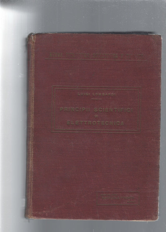 PRINCIPII SCIENTIFICI DI ELETTROTECNICA - copertina