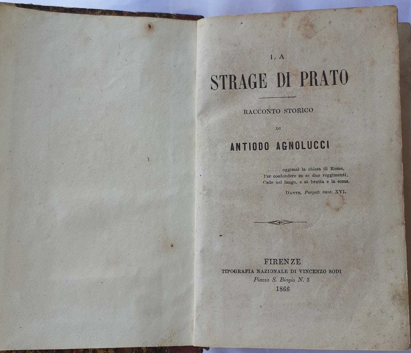 La strage di prato. Racconto storico - copertina