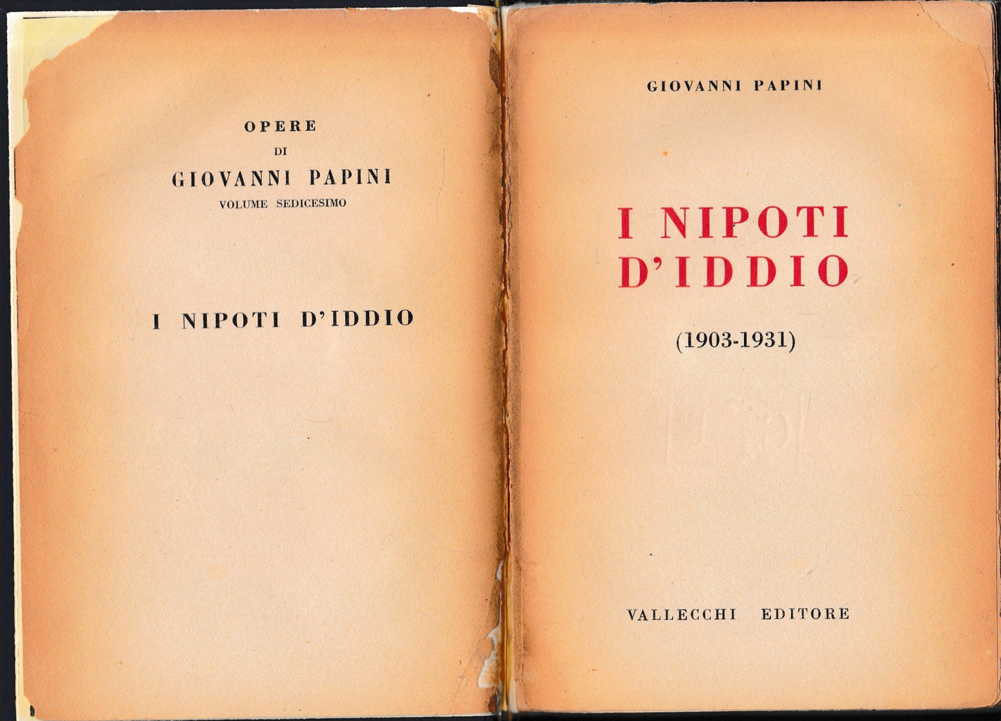 I nipoti d'iddio (1903-1931) - copertina