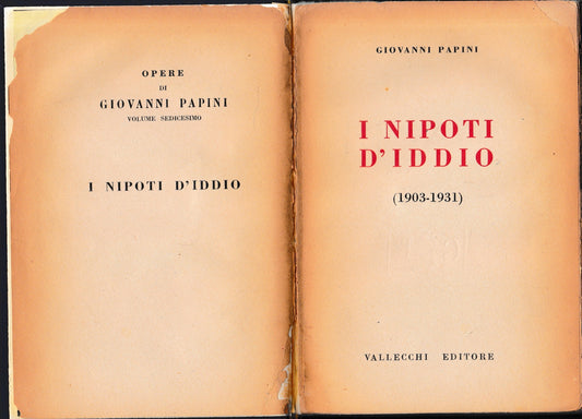 I nipoti d'iddio (1903-1931) - copertina