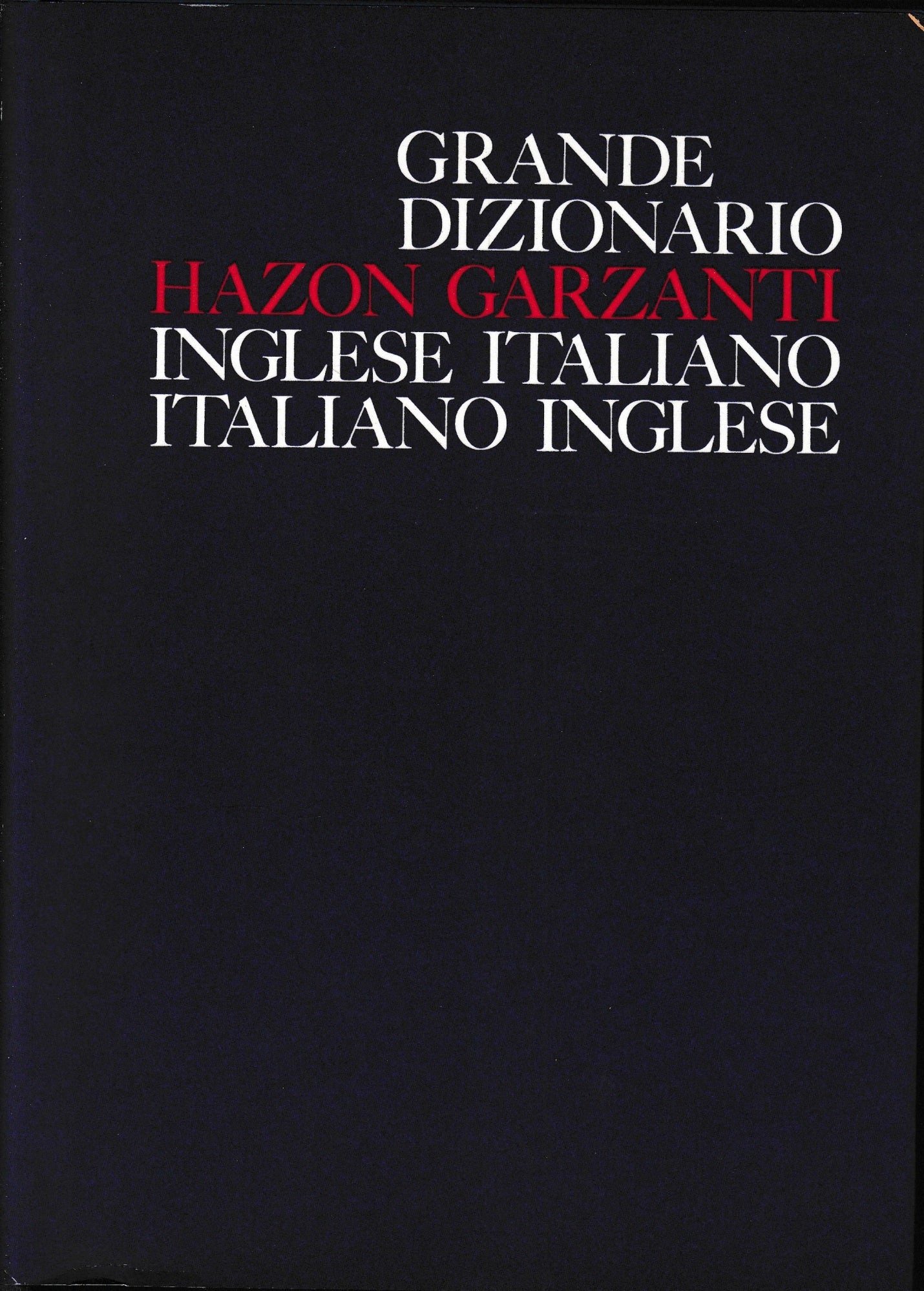 Grande Dizionario Inglese-Italiano Italiano-Inglese - copertina