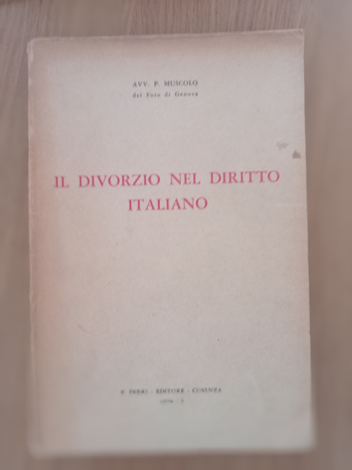 Il divorzio nel diritto italiano - copertina