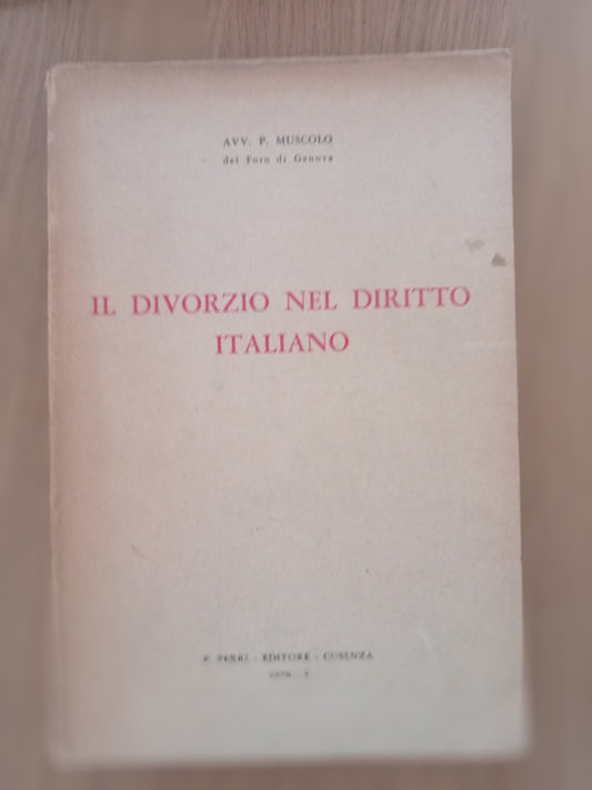 Il divorzio nel diritto italiano - copertina