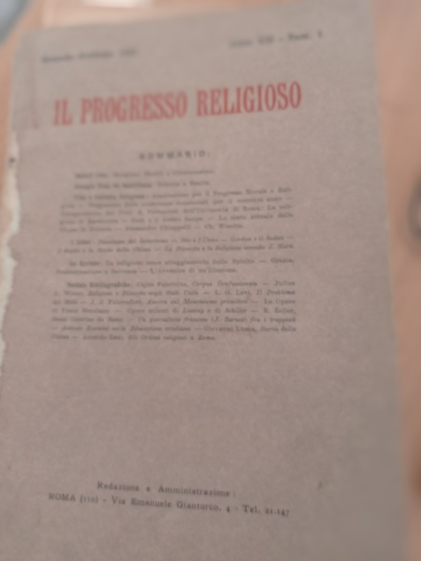 IL PROGRESSO RELIGIOSO - copertina