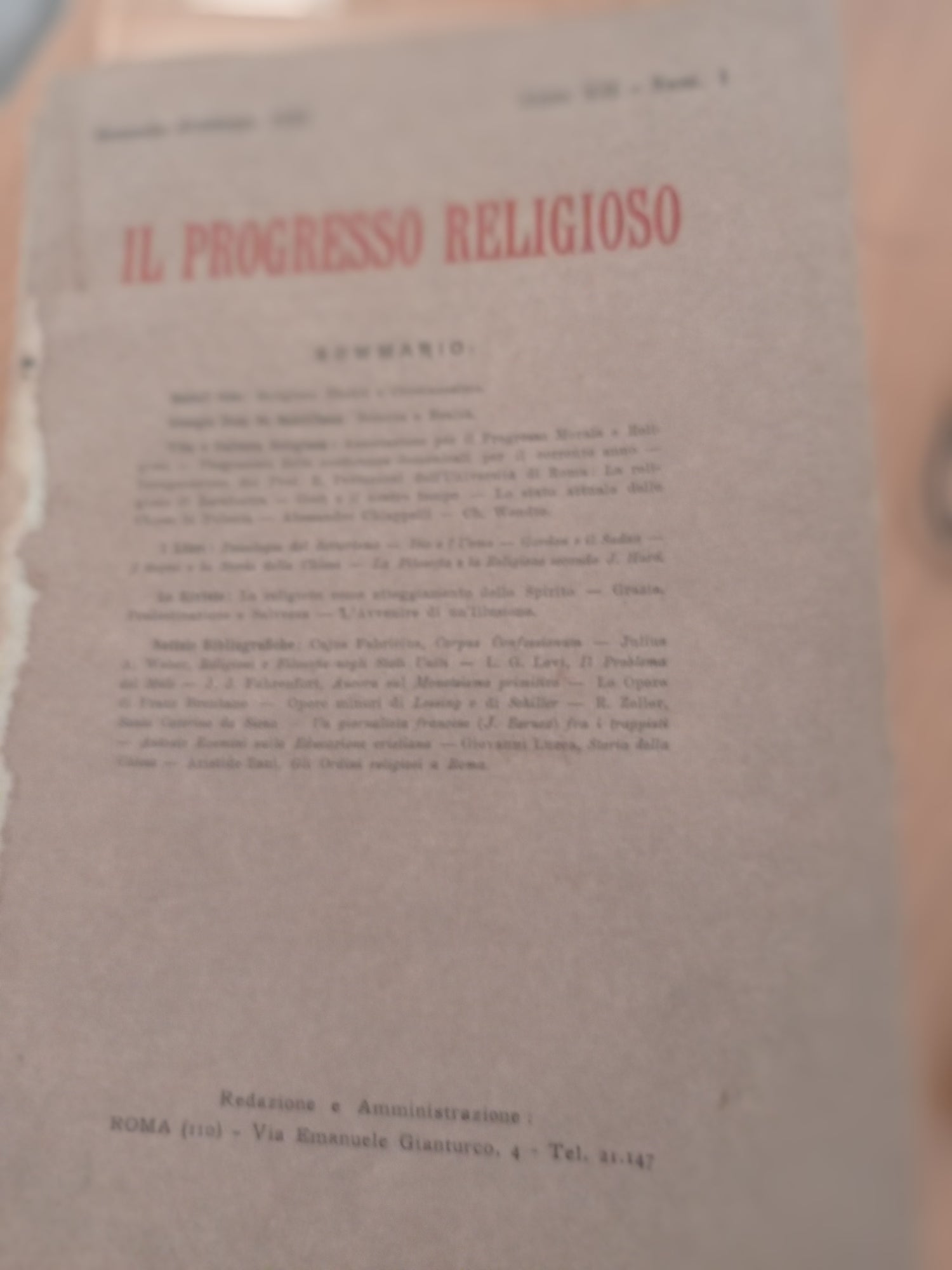 IL PROGRESSO RELIGIOSO - copertina