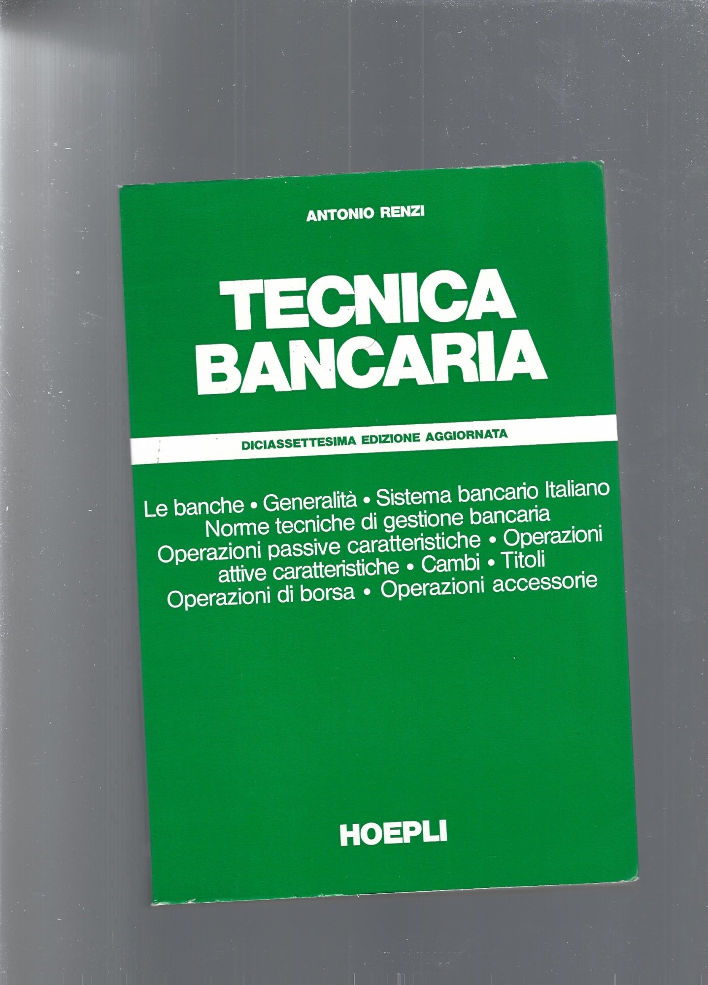TECNICA BANCARIA - copertina