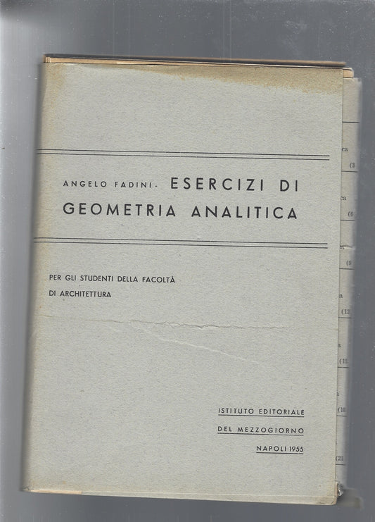 ESERCIZI DI GEOMETRIA ANALITICA - copertina