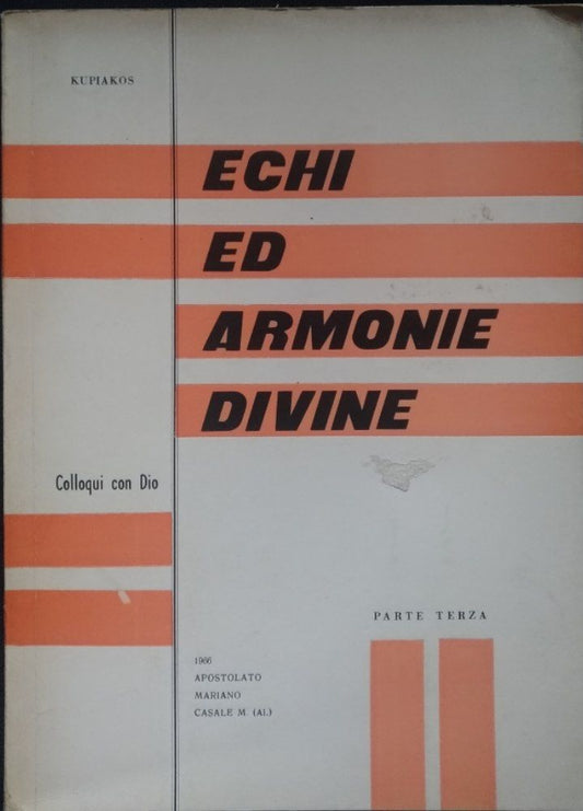 Echi ed armonie divine (Colloqui con Dio) Parte terza - copertina