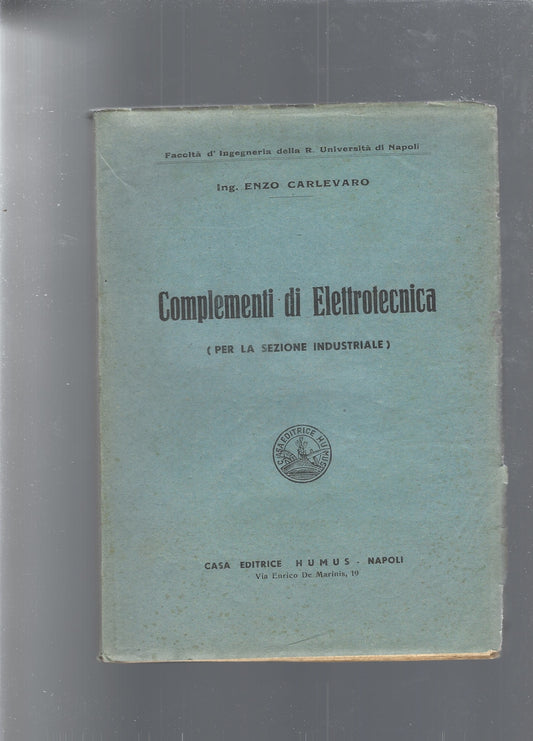 COMPLEMENTI DI ELETTROTECNICA - copertina