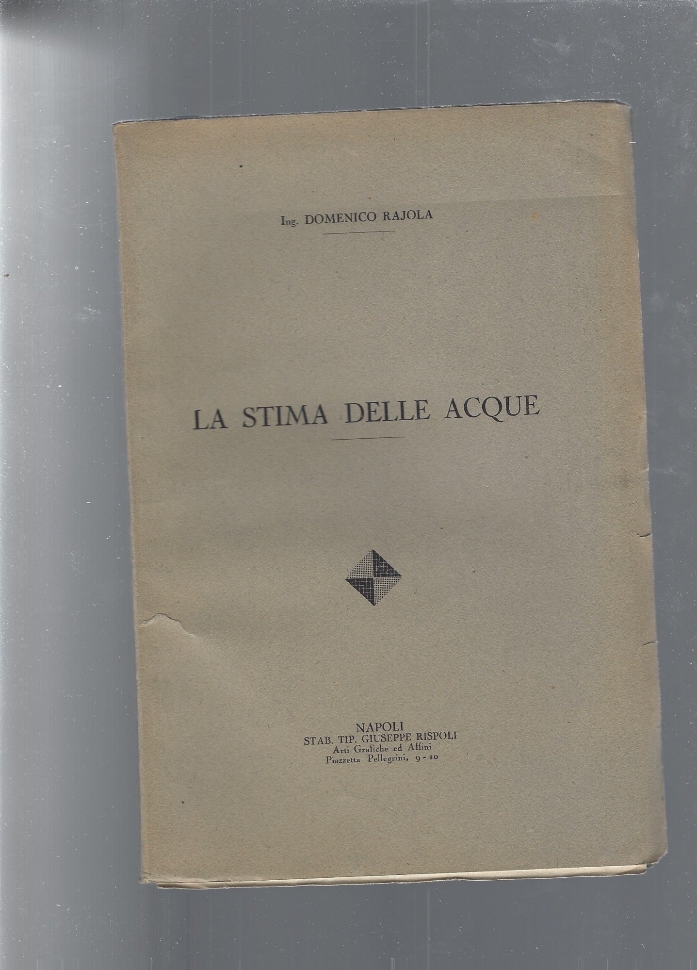 LA STIMA DELLE ACQUE - copertina